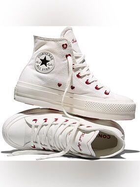 NWT Converse ALL STAR HEARTS HI TOPS